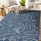 World Rug Gallery Contemporary Tropical Leaves Weather Resistant Indoor/Outdoor Area Rug 5' x 7' Blue 4031BLUE5X7 - alternate 10